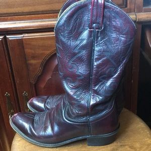Dan Post Black Sherry MEN’s Cowboy Boots size 8 EW